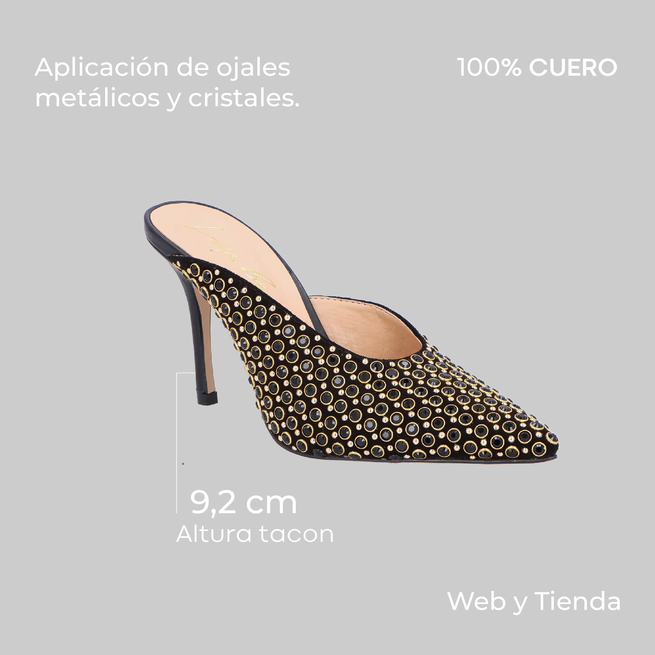 Mule Bordado Negro Luiza Barcelos - 141