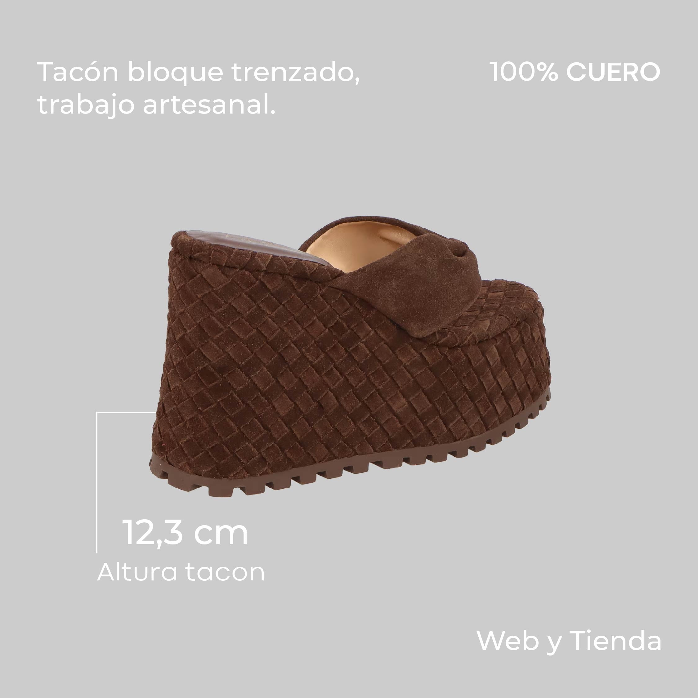 Sandalia Plataforma Alta Camuza Marron Luiza Barcelos - 116