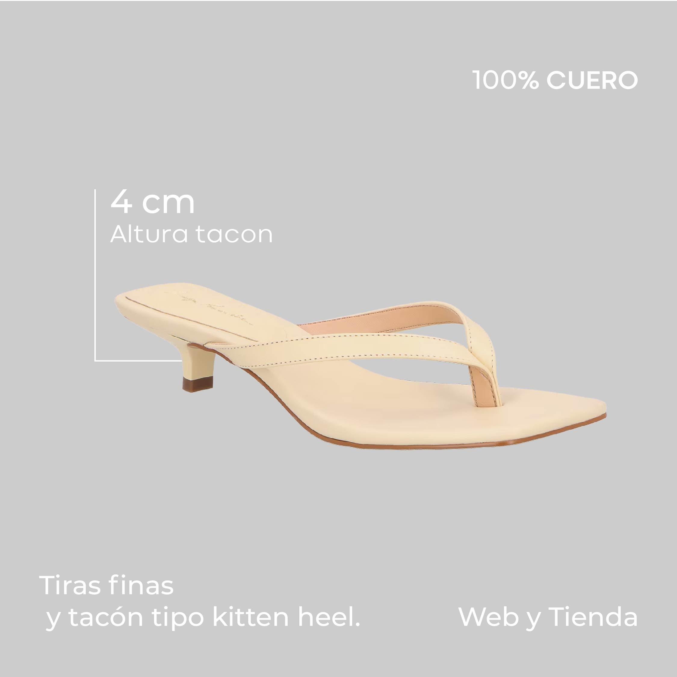 Sandalia Dedo Baja Baunilla Luiza Barcelos - 106