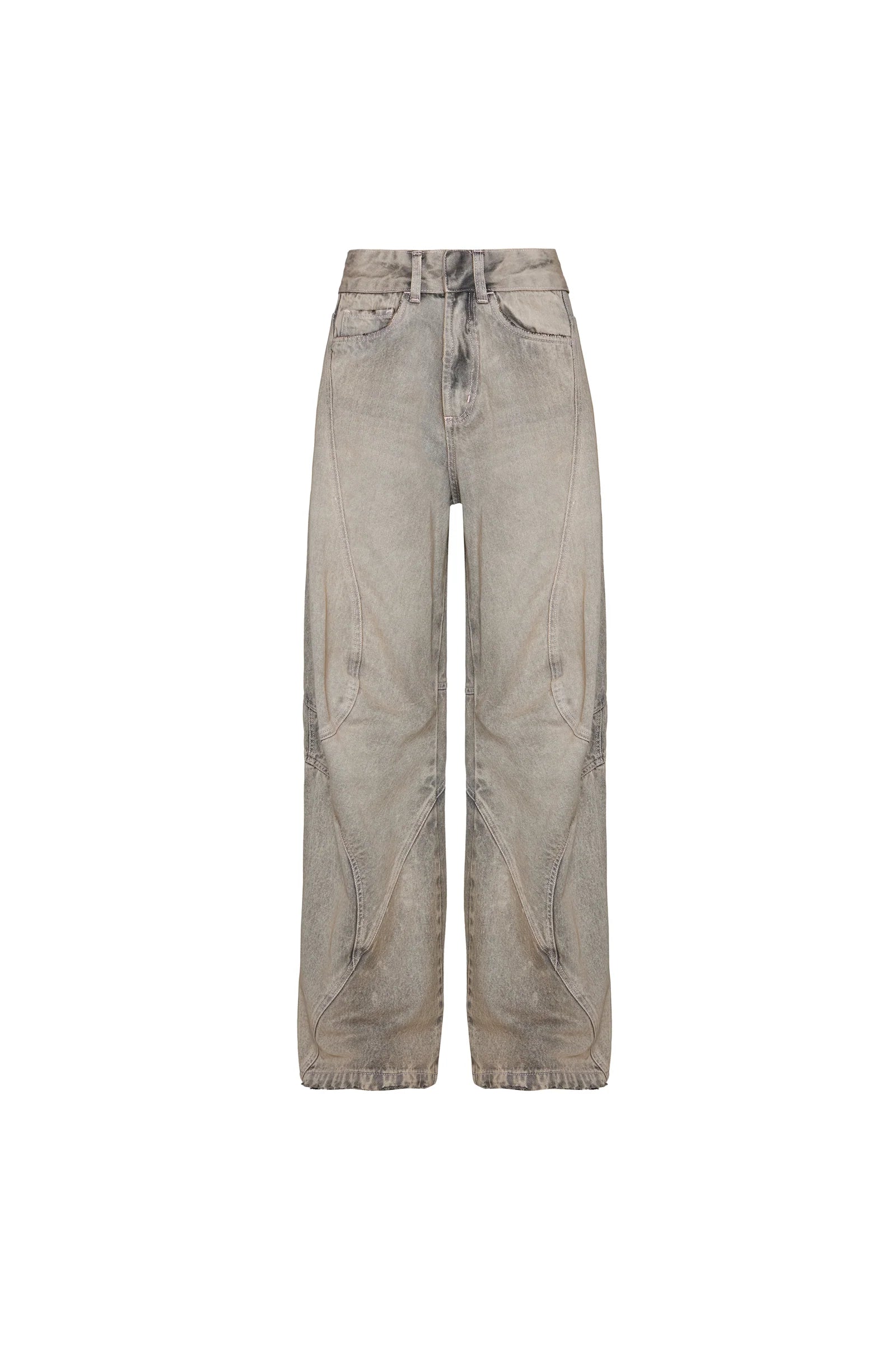 Jeans Gris Recortes TIG
