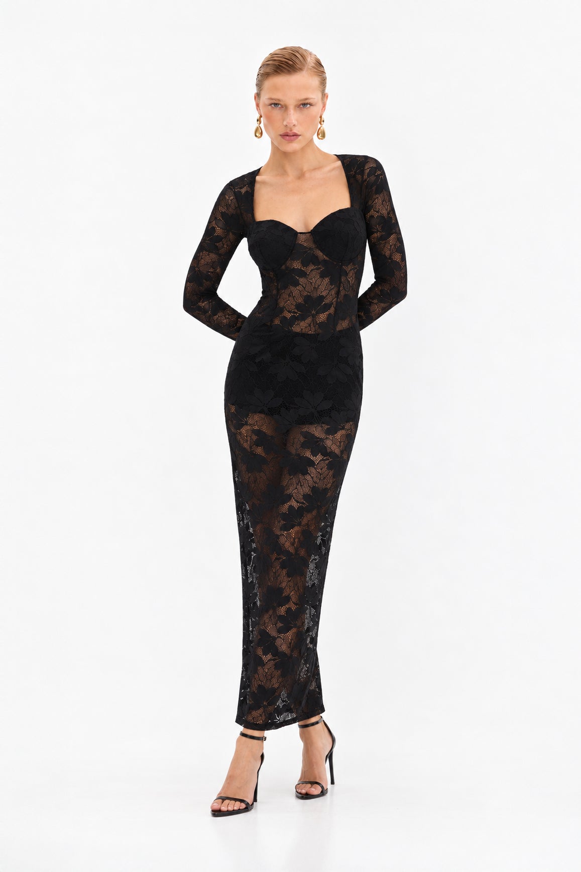 Vestido Encaje Negro Zen - 11692