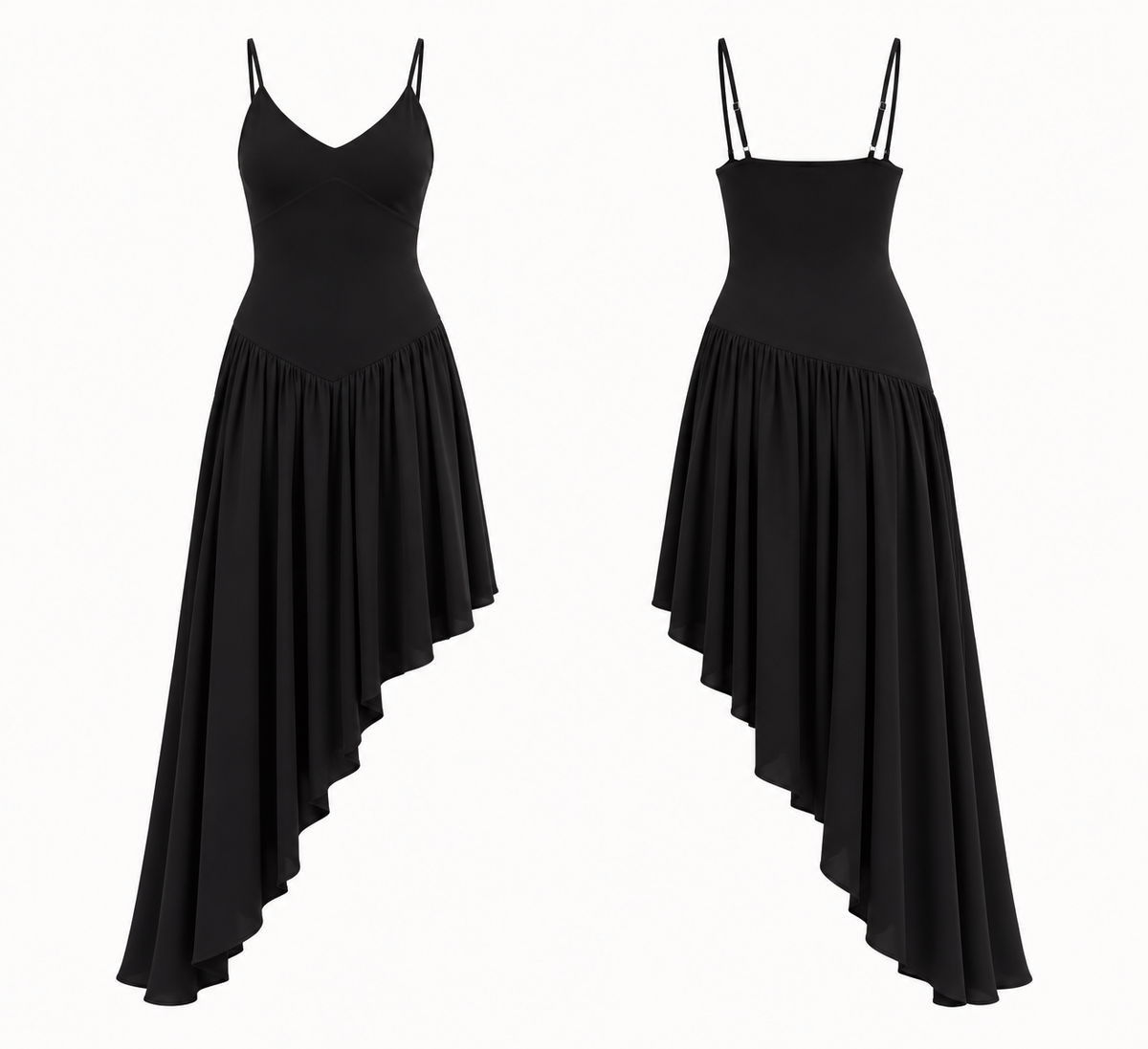 Vestido Phoenix Tricoline Negro RK