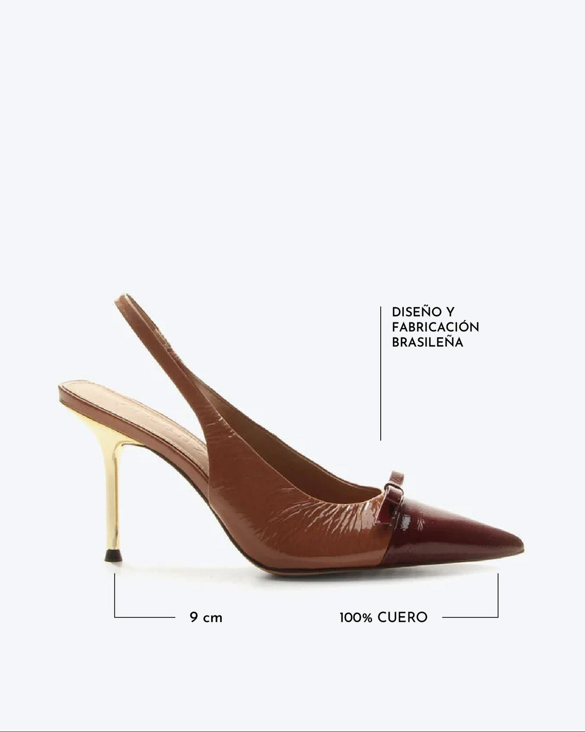 Scarpin Cap Toe Yasmin Marron VZ