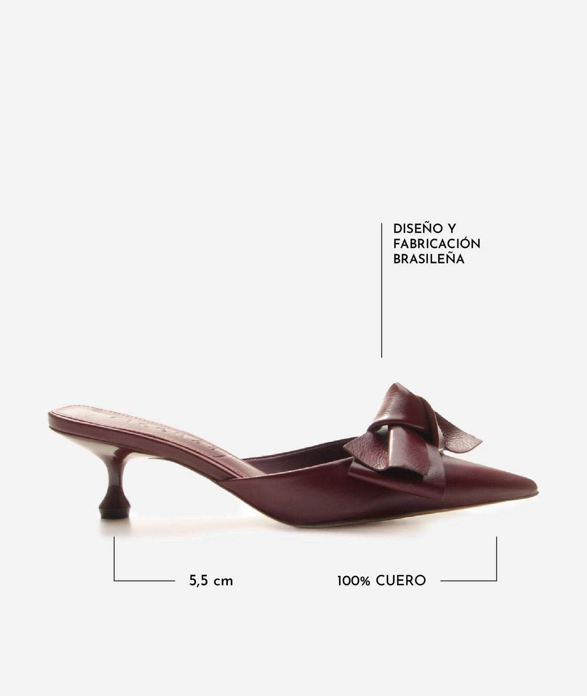 Mule Bajo Dark Red VZ