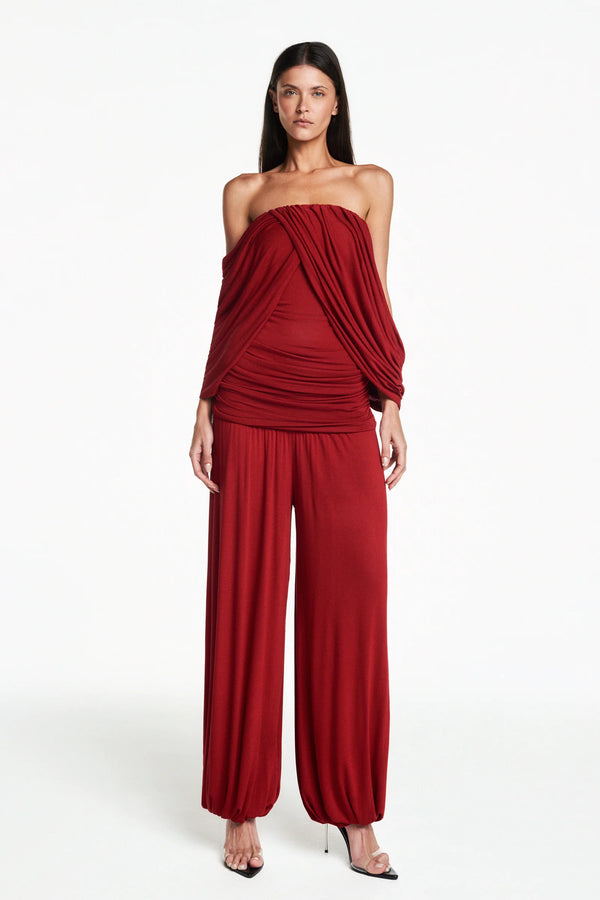 Pantalon Drapeado Rojo TIG
