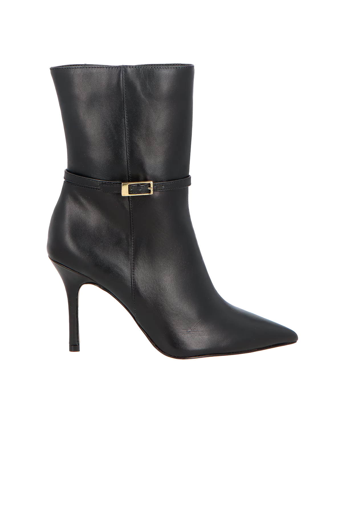 Bota Caña Media Cuero Negro LB - 206