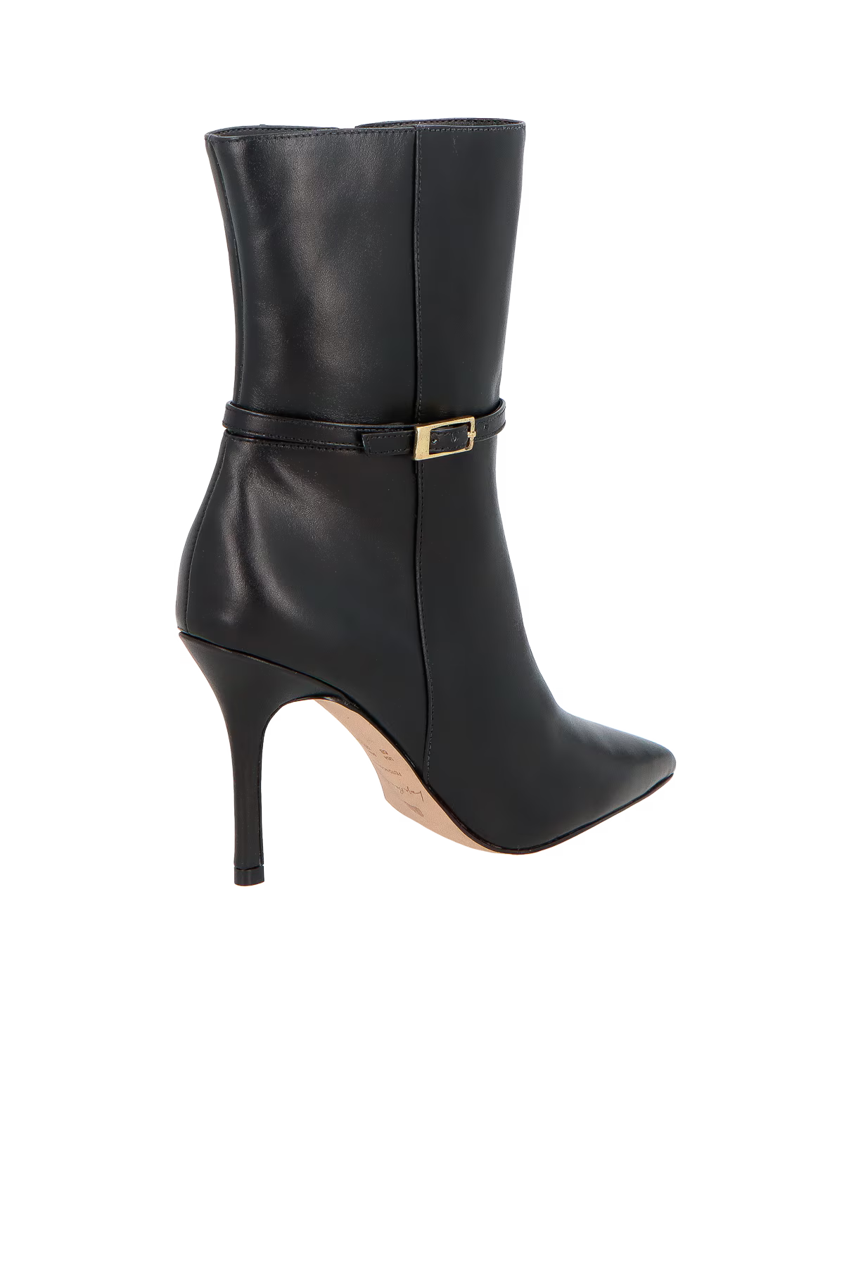 Bota Caña Media Cuero Negro LB - 206