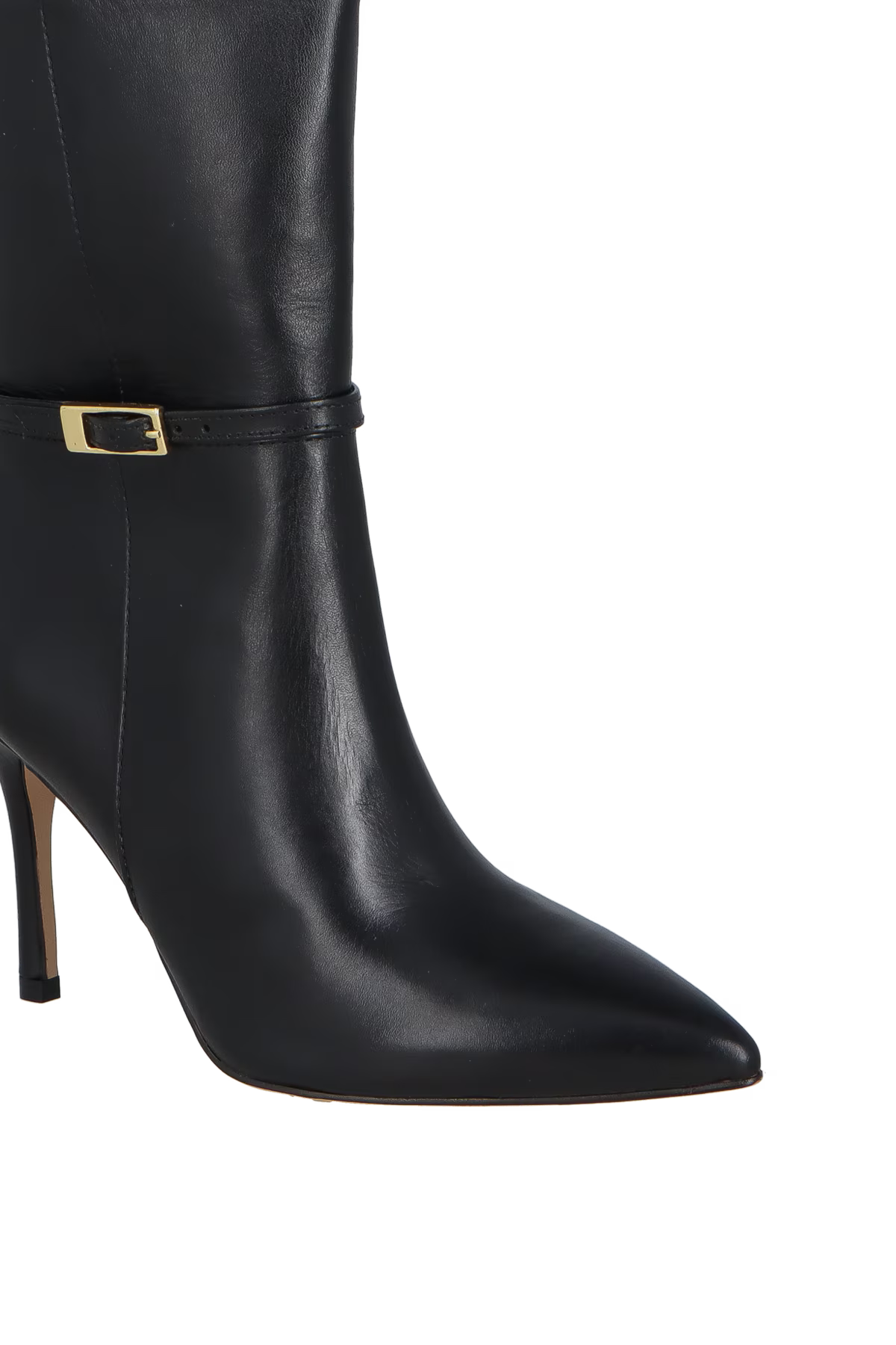 Bota Caña Media Cuero Negro LB - 206