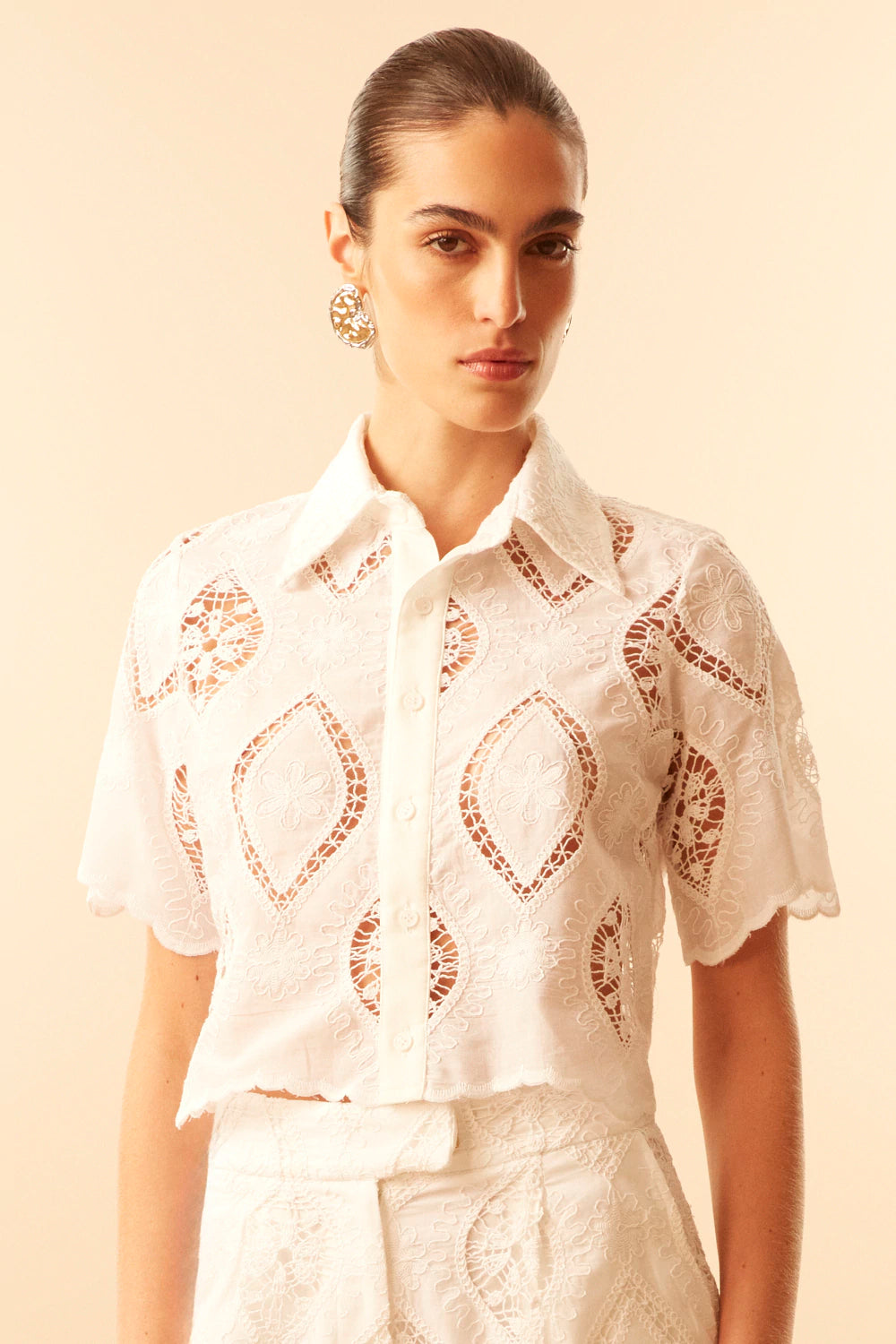 Conjunto Bermuda Daniele Bordado Rock Lola