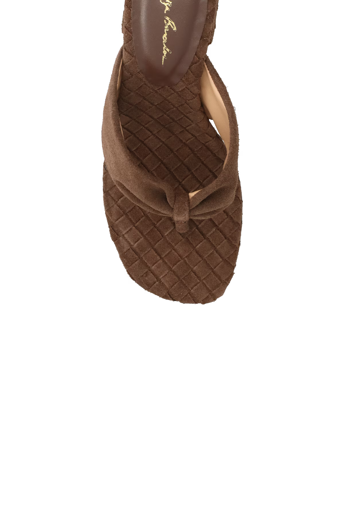 Sandalia Cuero Dedo Camuza Marron Luiza Barcelos - 118