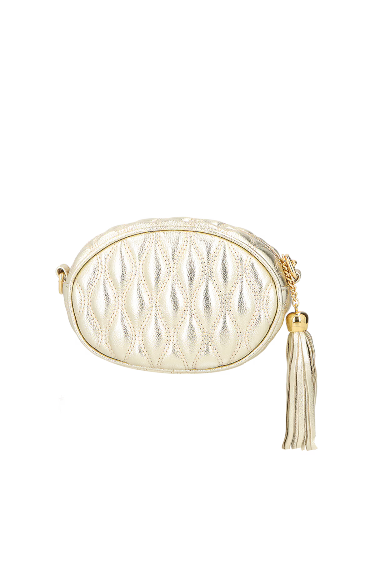 Cartera Cuero Corriente Metal Nude Luiza Barcelos