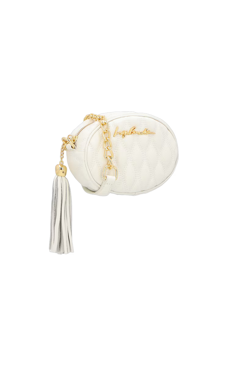 Cartera Cuero Corriente Off White Luiza Barcelos