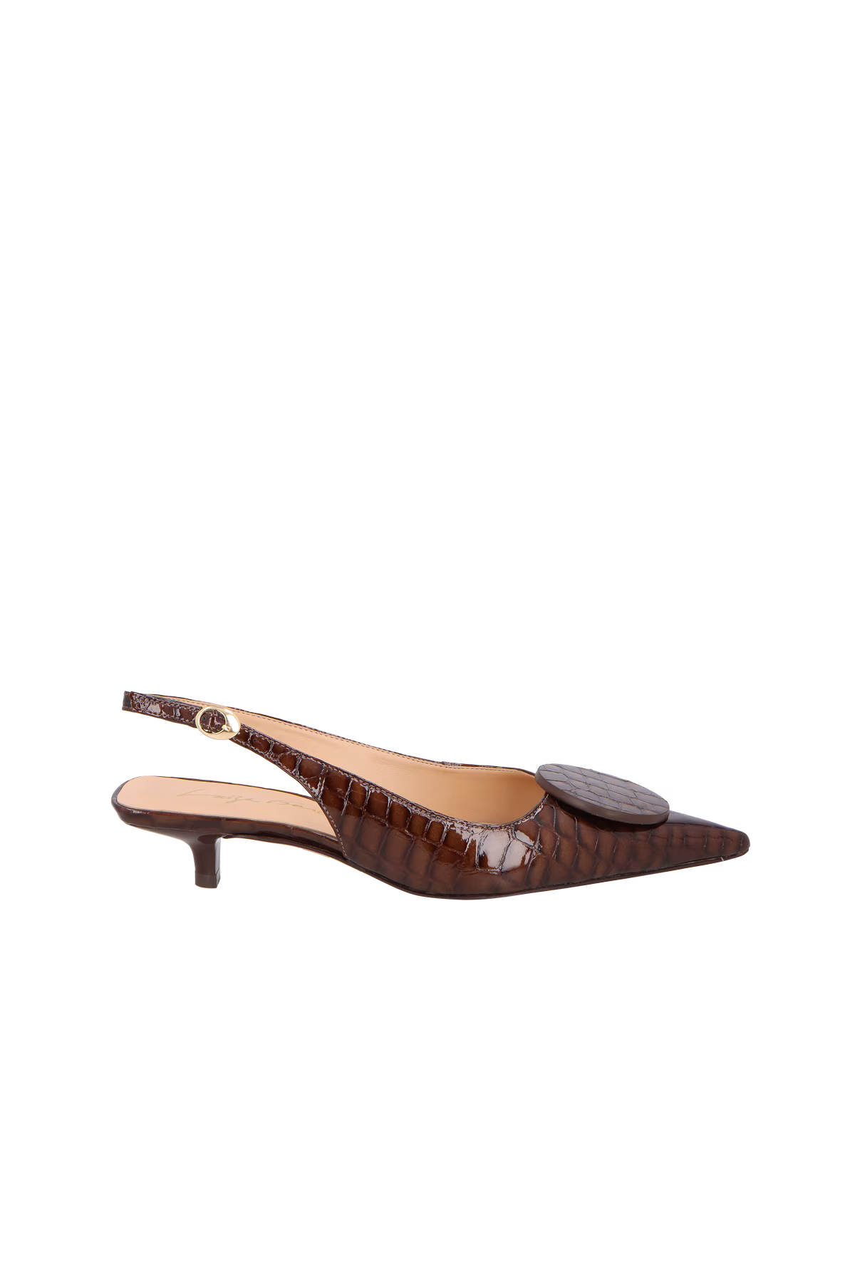 Scarpin Bajo Croco Cafe Luiza Barcelos - 146