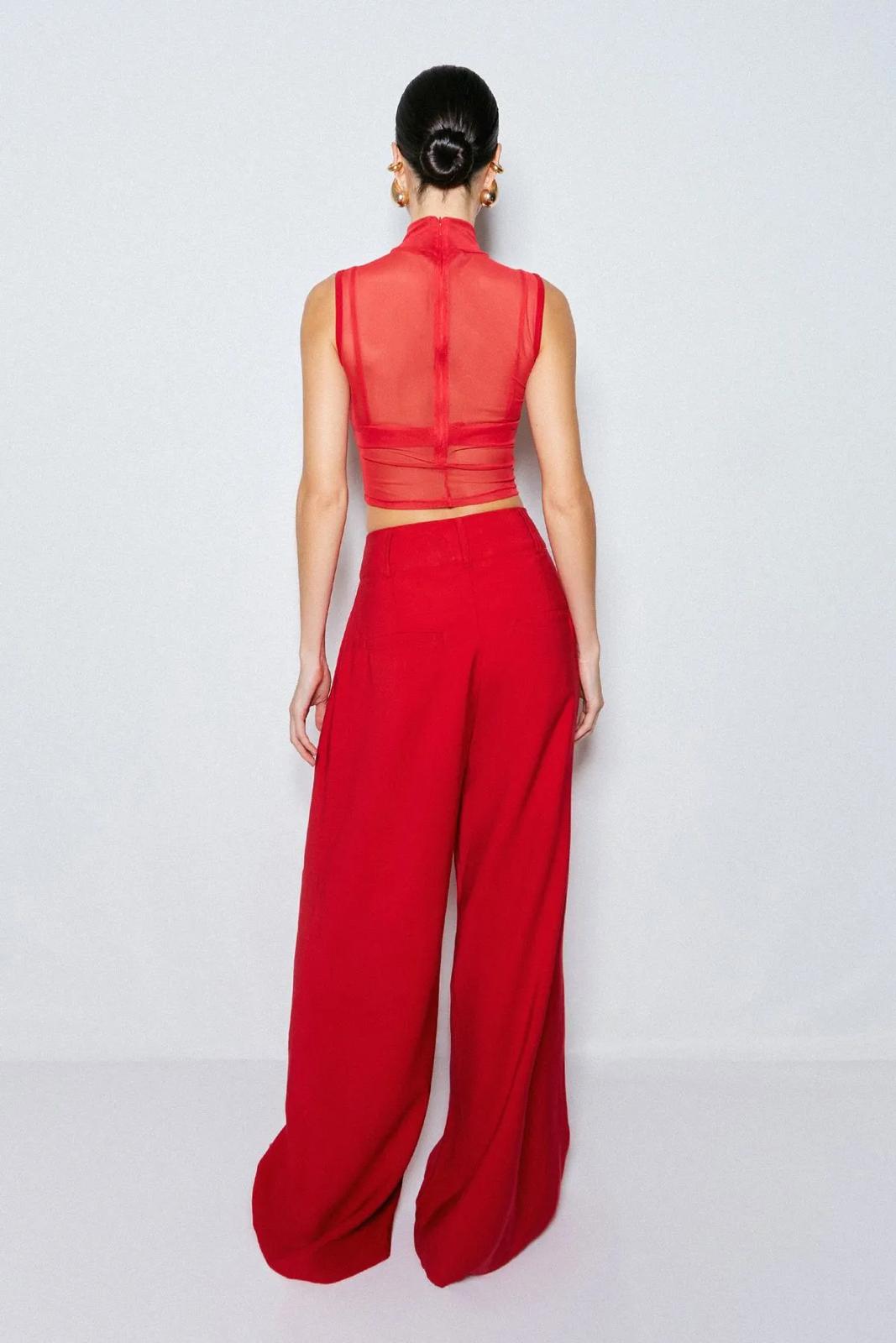 Cropped Transparencia Rojo ZEN - 51085