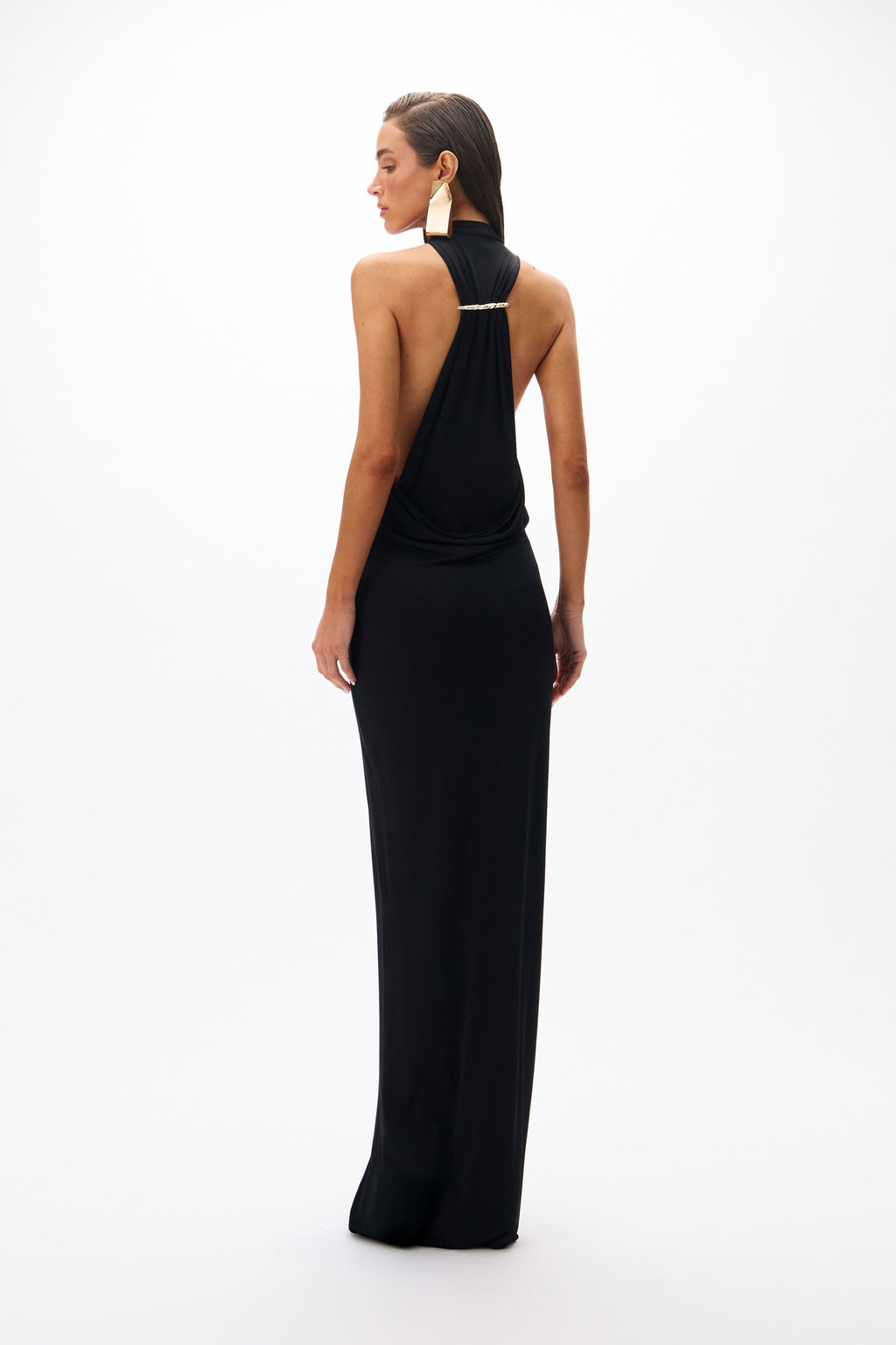Vestido Hibisco Negro Oasis