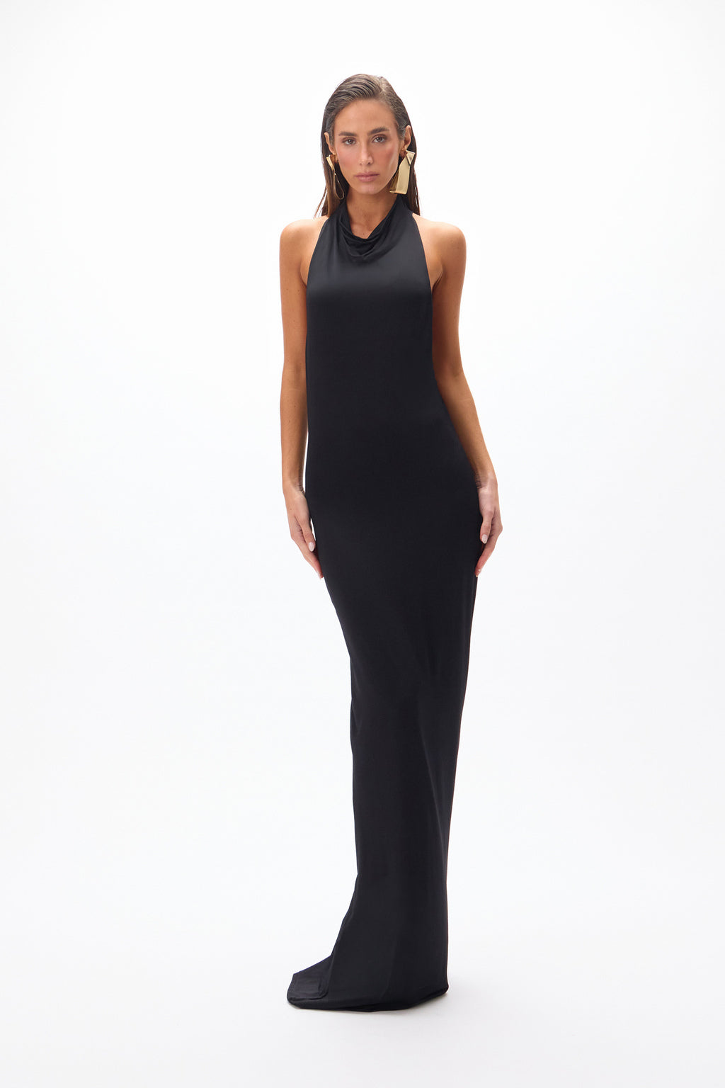 Vestido Hibisco Negro Oasis