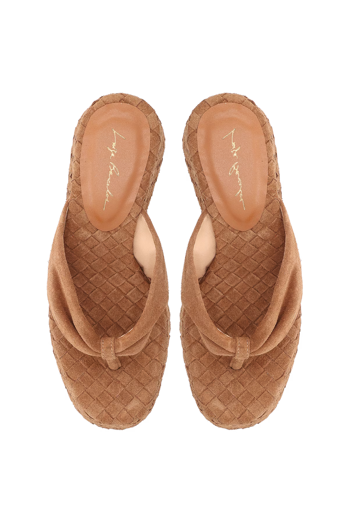 Sandalia Plataforma Alta Camuza Caramelo Luiza Barcelos - 117