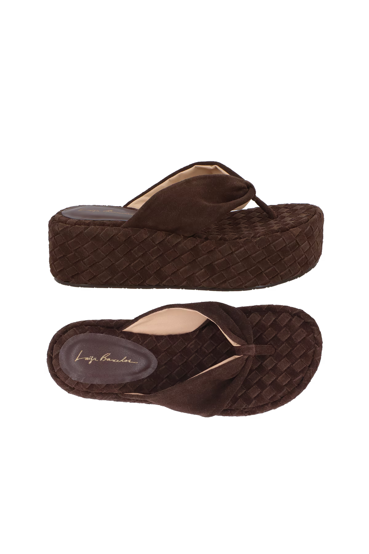 Sandalia Plataforma Mediana Marron Luiza Barcelos - 114