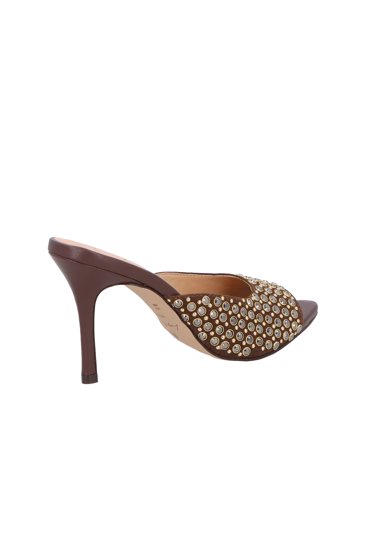 Mule Abierto Bordado Marron Luiza Barcelos - 111