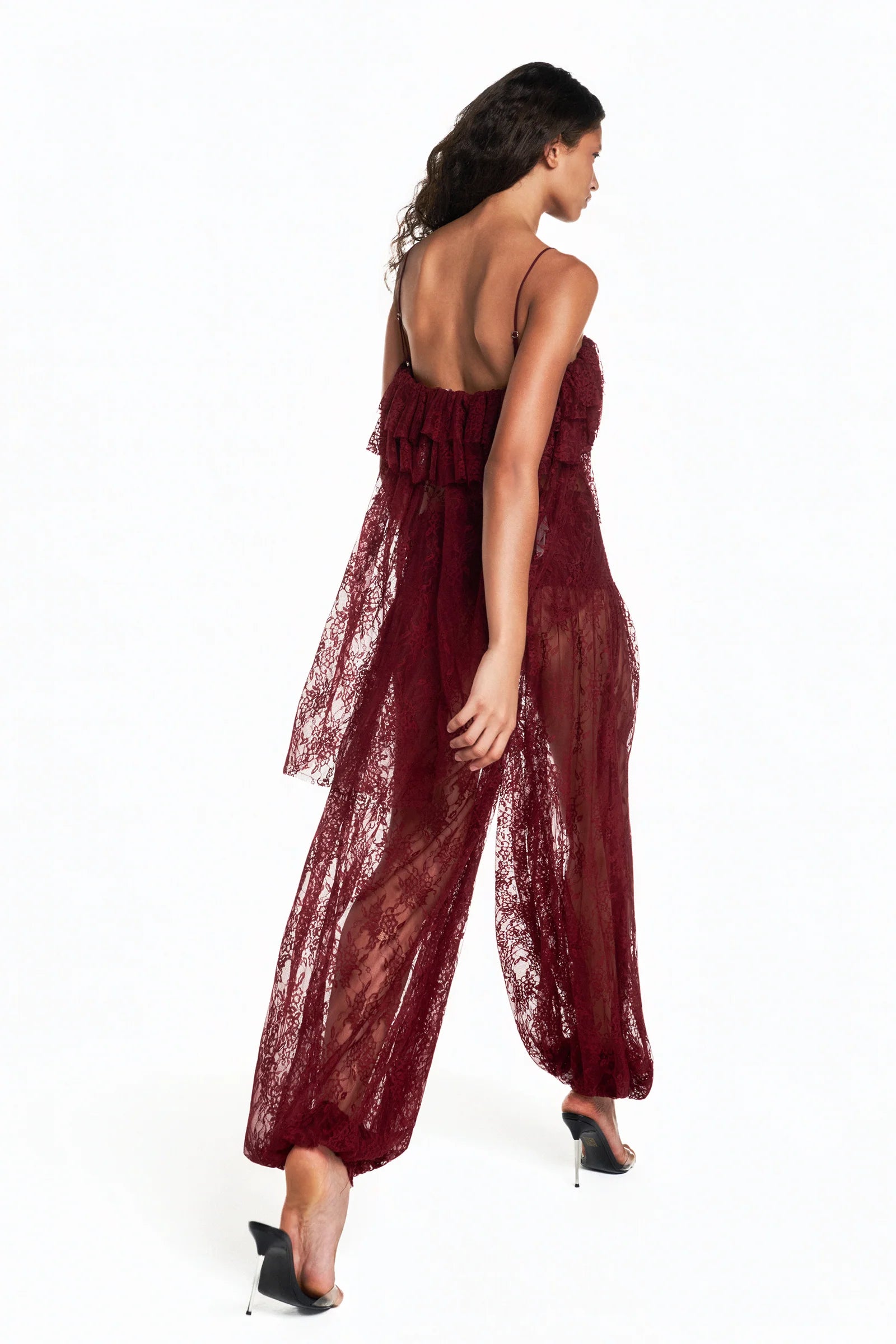 Pantalon Encaje Burdeo TIG