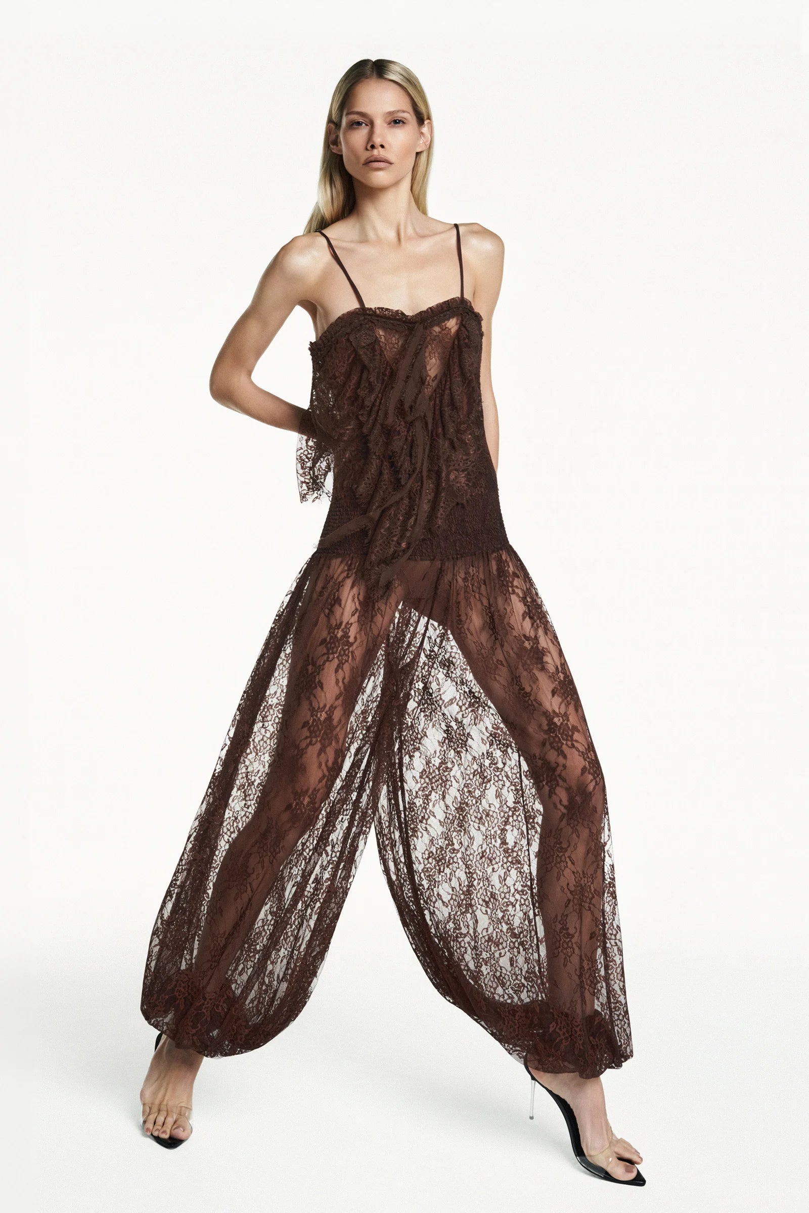 Pantalon Encaje Marron TIG