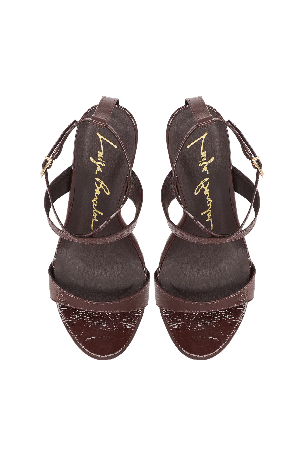 Sandalia Anabela Verniz Cafe Luiza Barcelos - 112