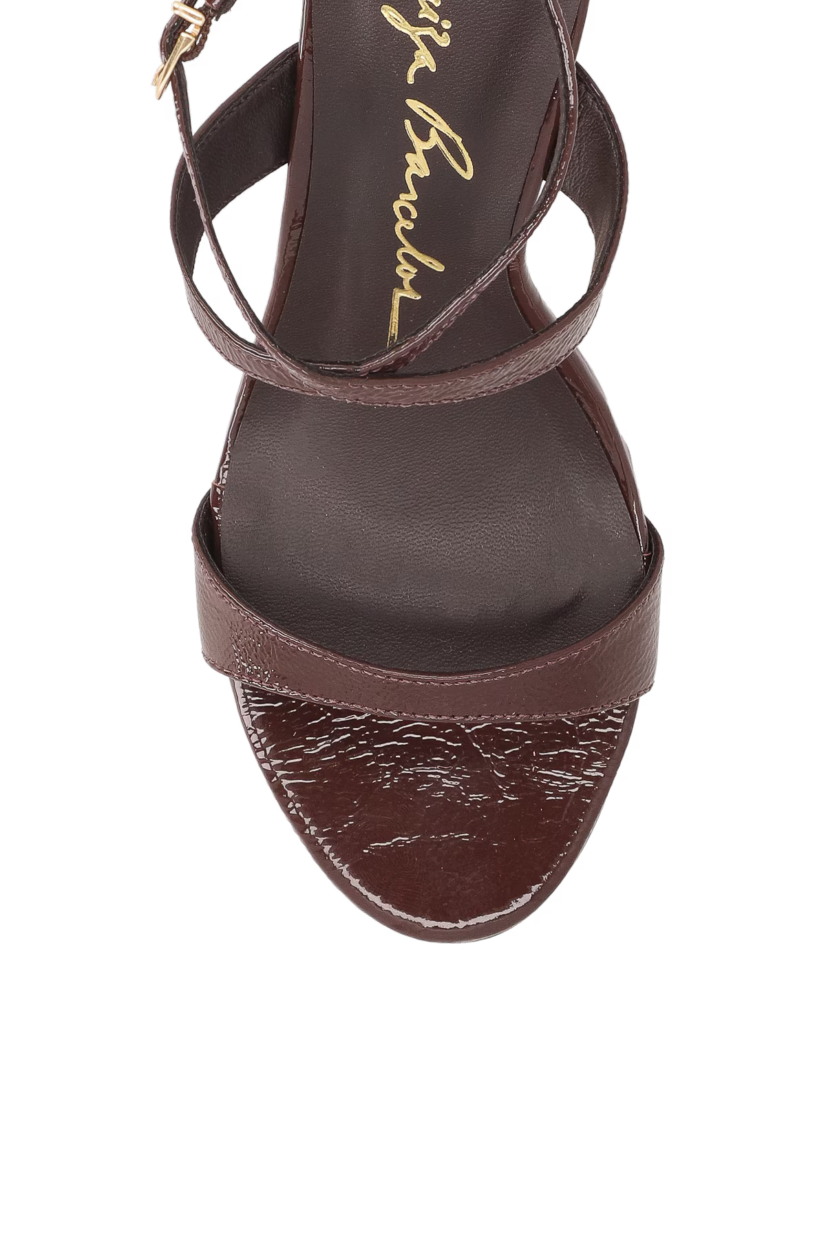 Sandalia Anabela Verniz Cafe Luiza Barcelos - 112