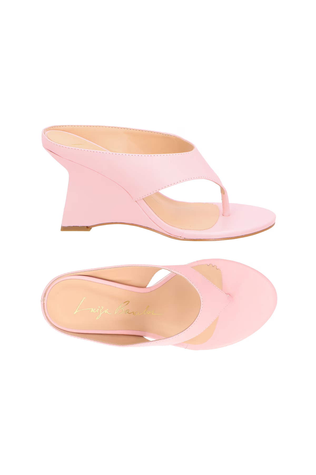 Sandalia Cuero Dedo Rosada Luiza Barcelos - 135