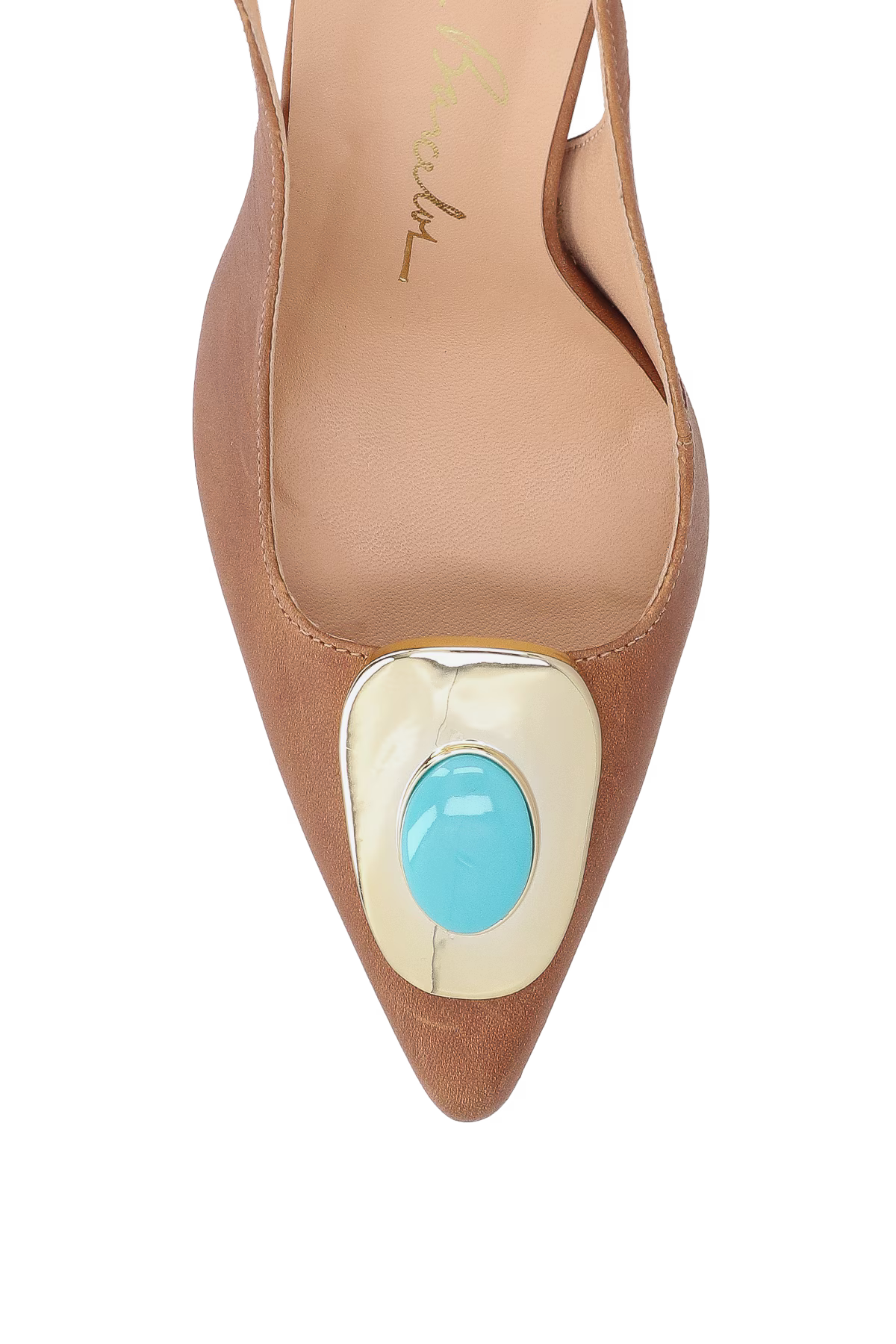 Scarpin Cuero Alto Caramelo Luiza Barcelos - 121