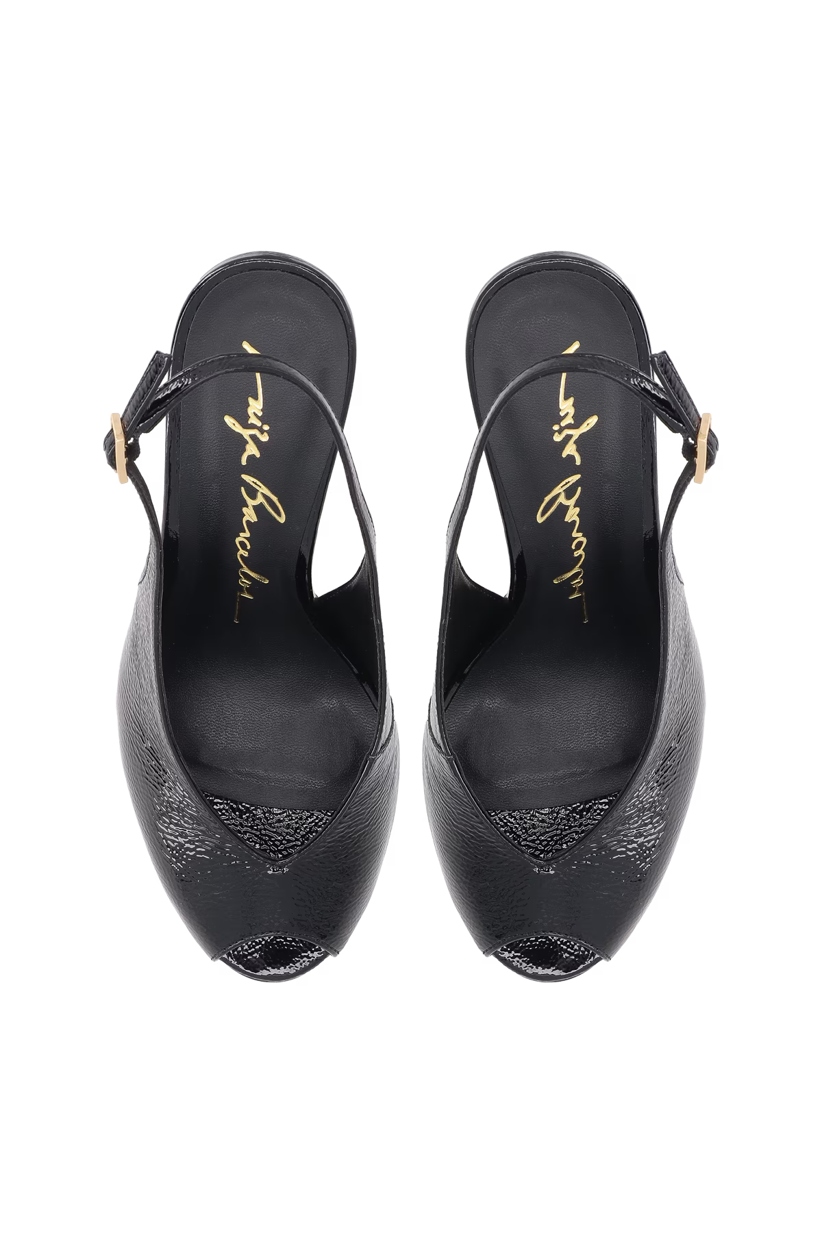 Scarpin Cuero Verniz Negro Luiza Barcelos - 130