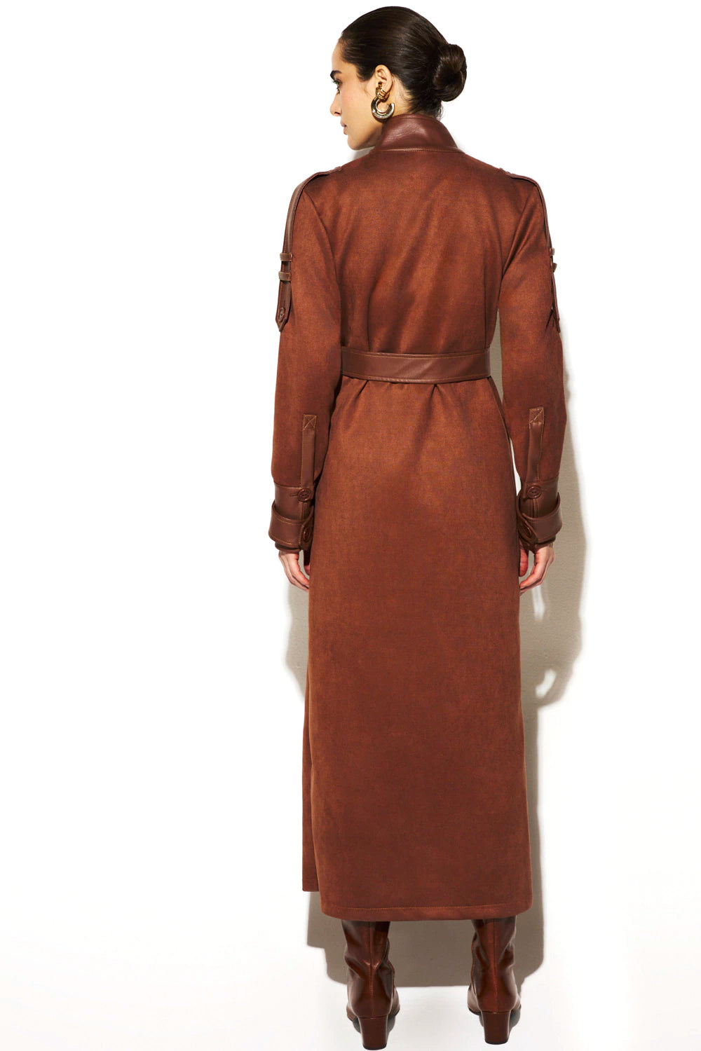 Trench Coat Suede Marron Rock Lola