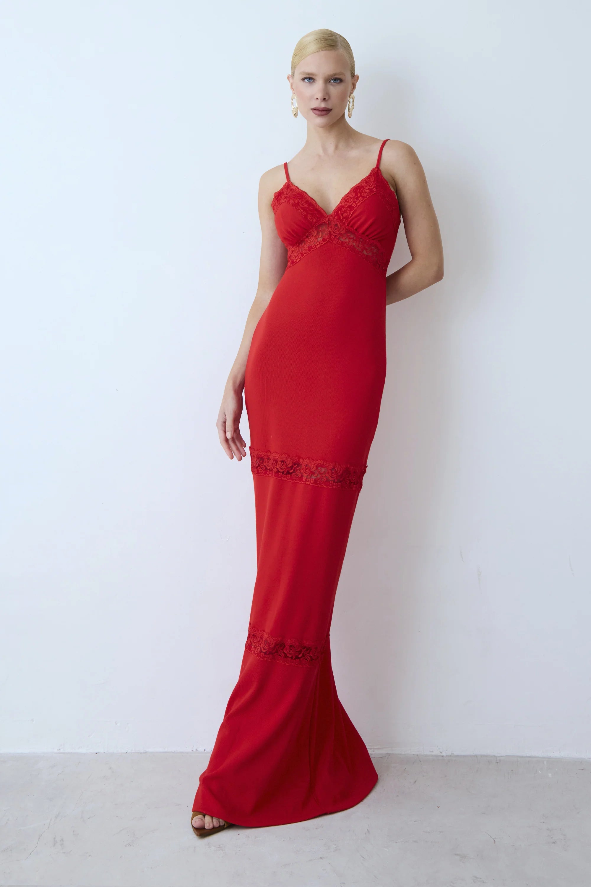 Vestido Encaje Rojo Zen - 11610