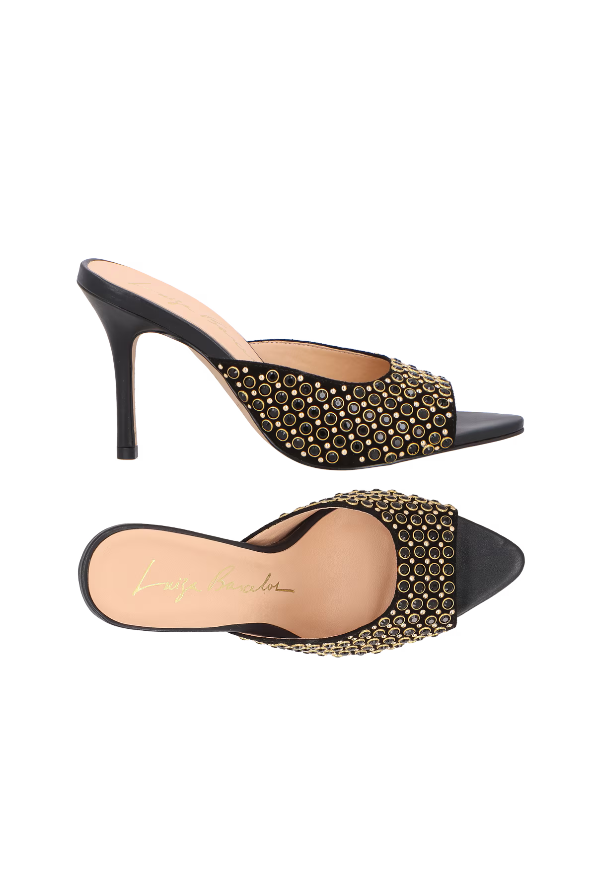 Mule Abierto Bordado Negro Luiza Barcelos - 142